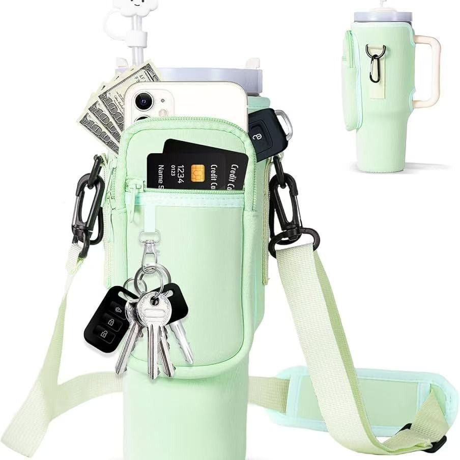 40oz Neoprene Tumbler Sleeve  Cute & Insulated Water Bottle Holder with Handle for Stanley Cups