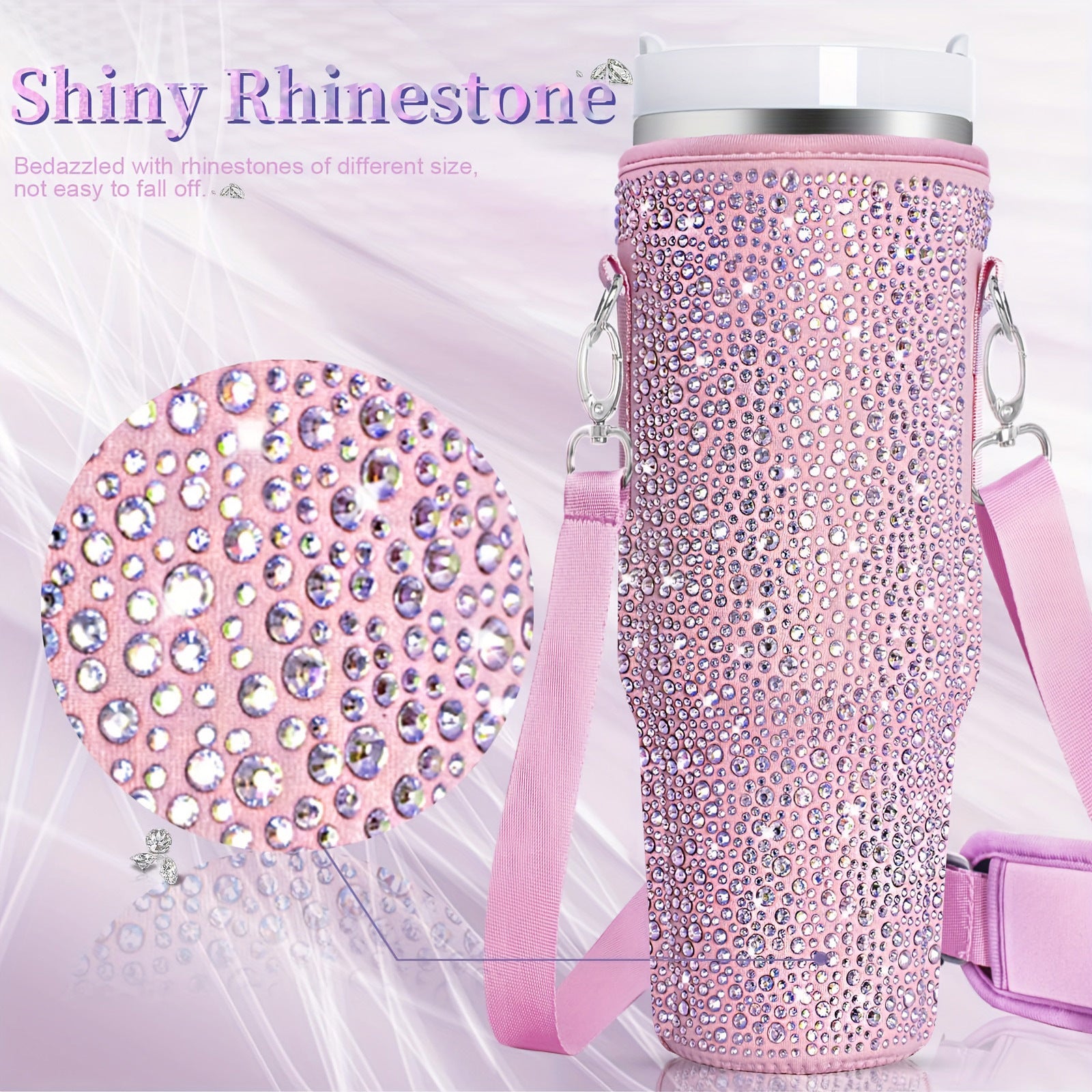 40oz Neoprene Tumbler Sleeve  Cute & Insulated Water Bottle Holder with Handle for Stanley Cups
