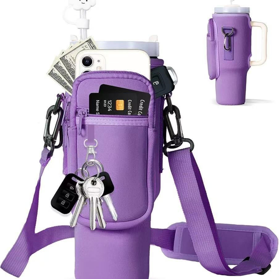 40oz Neoprene Tumbler Sleeve  Cute & Insulated Water Bottle Holder with Handle for Stanley Cups