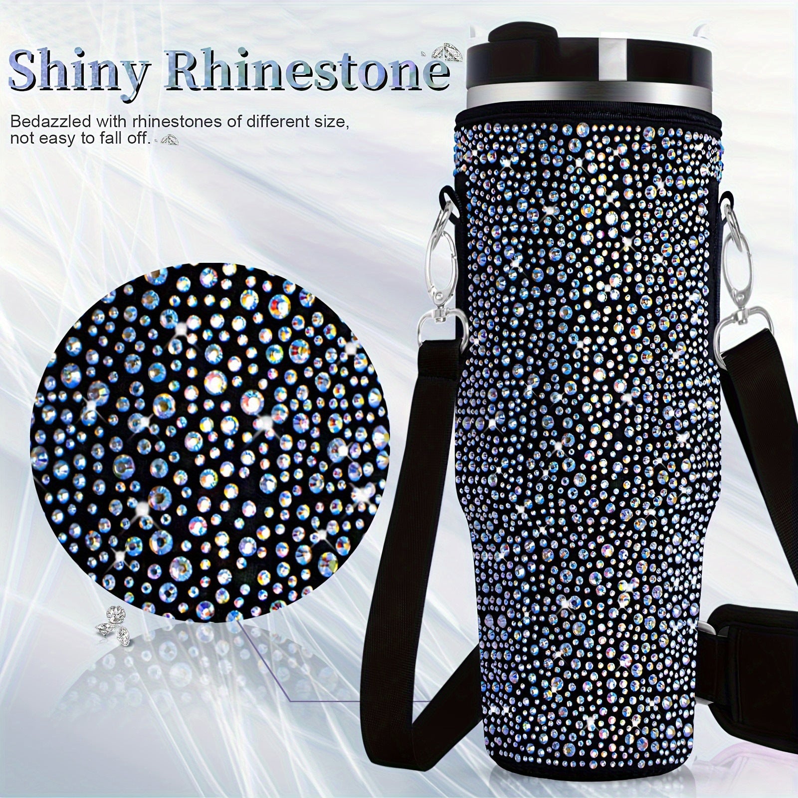 40oz Neoprene Tumbler Sleeve  Cute & Insulated Water Bottle Holder with Handle for Stanley Cups