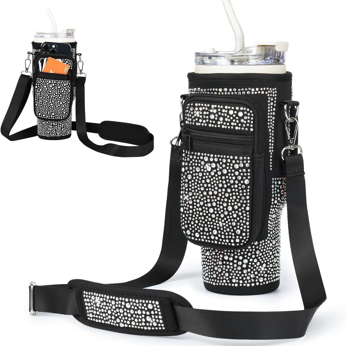 40oz Neoprene Tumbler Sleeve  Cute & Insulated Water Bottle Holder with Handle for Stanley Cups