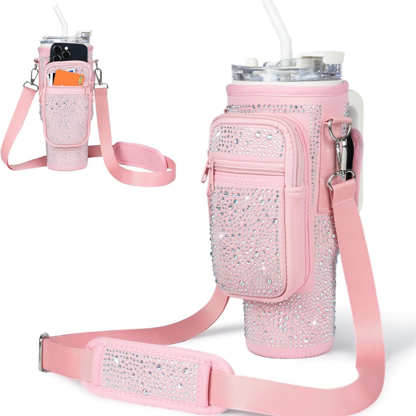 40oz Neoprene Tumbler Sleeve  Cute & Insulated Water Bottle Holder with Handle for Stanley Cups
