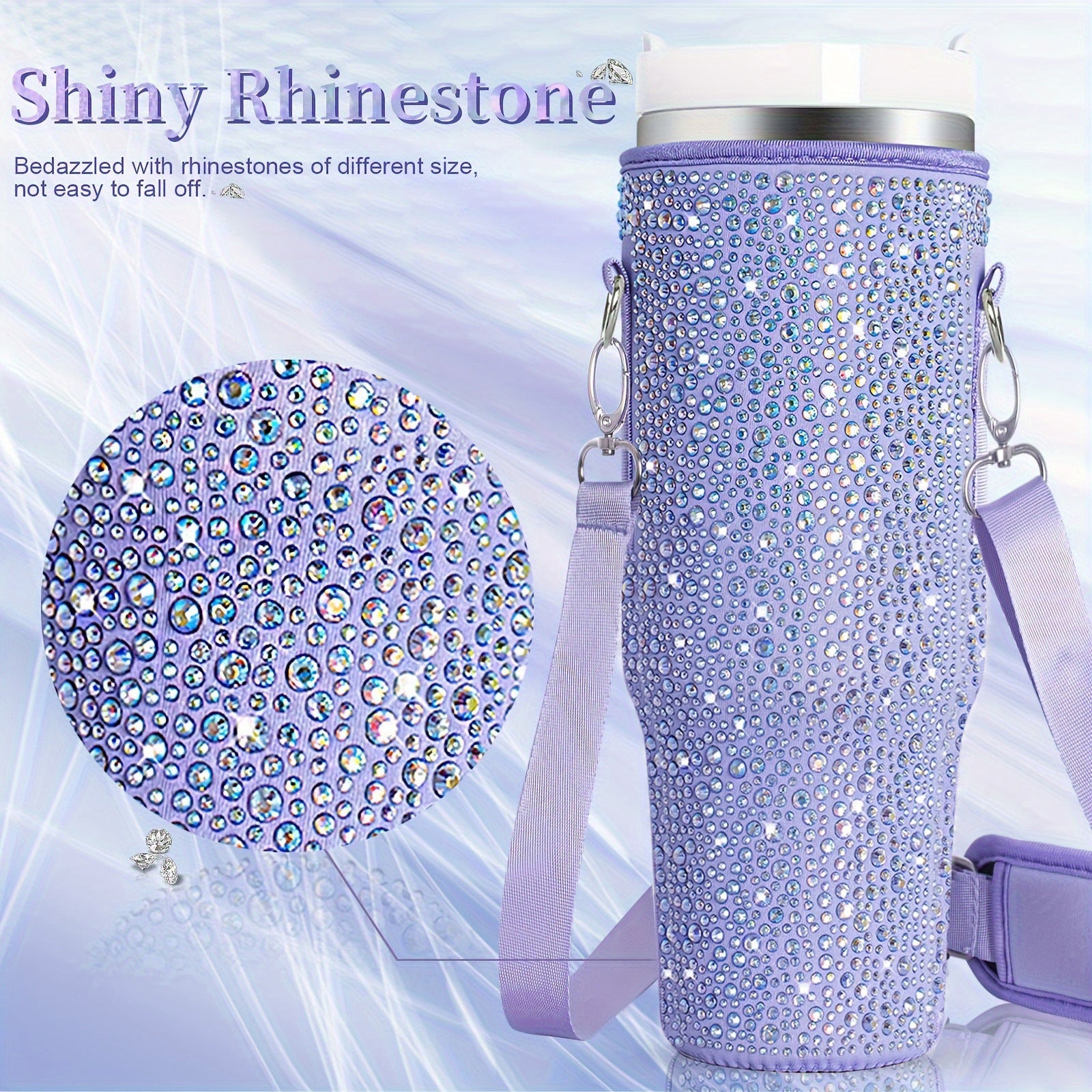 40oz Neoprene Tumbler Sleeve  Cute & Insulated Water Bottle Holder with Handle for Stanley Cups