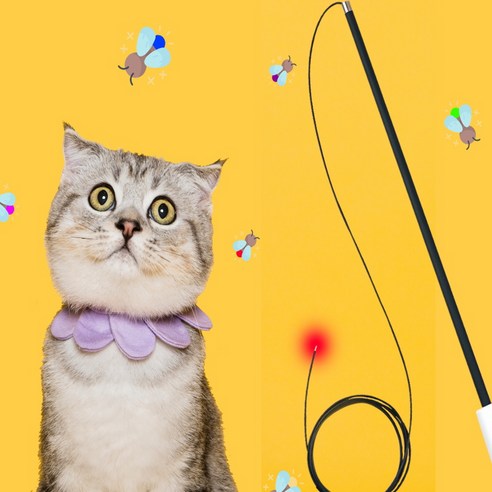 Firefly Cat Teaser Wand – Interactive Light-Up Toy for Cats